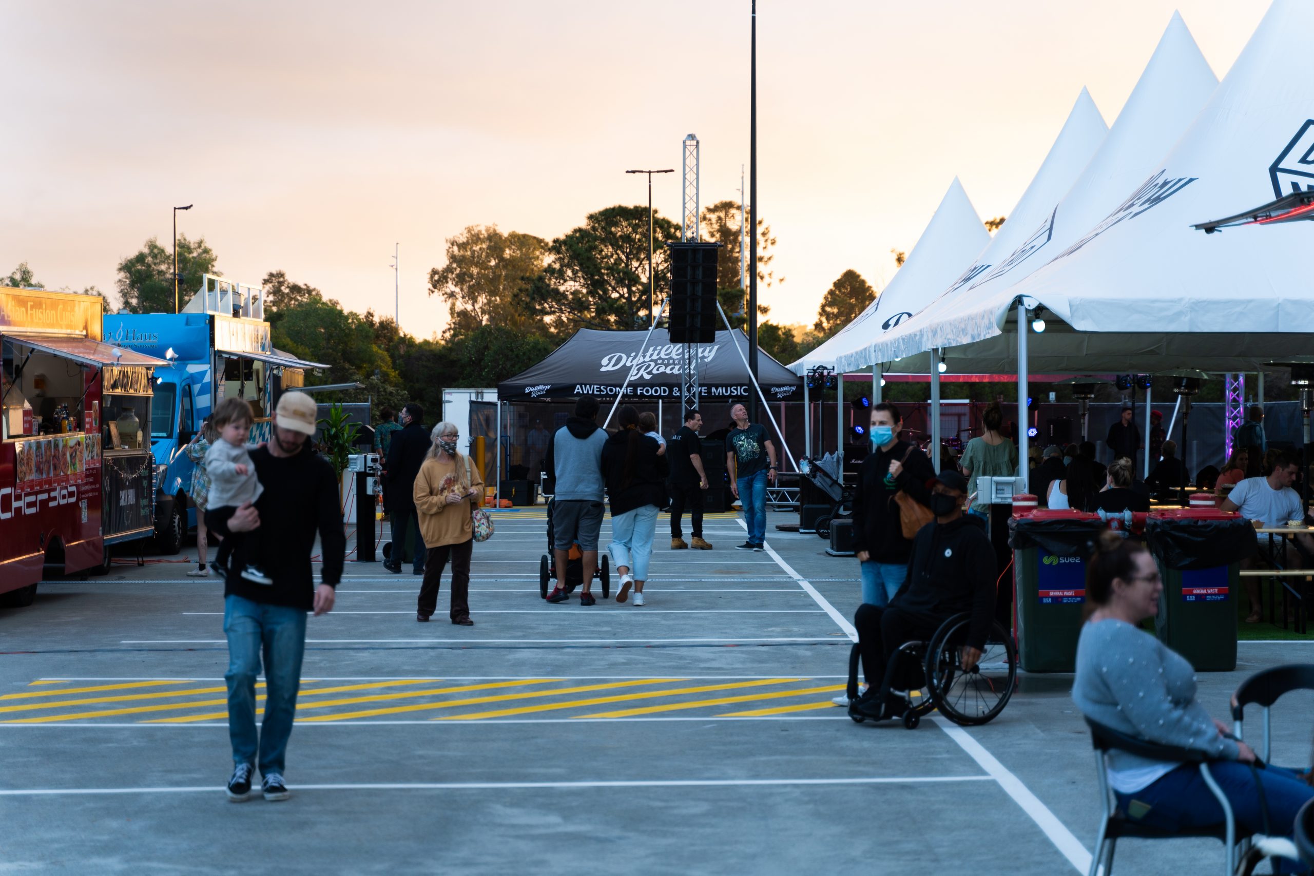 Distillery Road Markets, location of the weekly Trucks and Tunes event