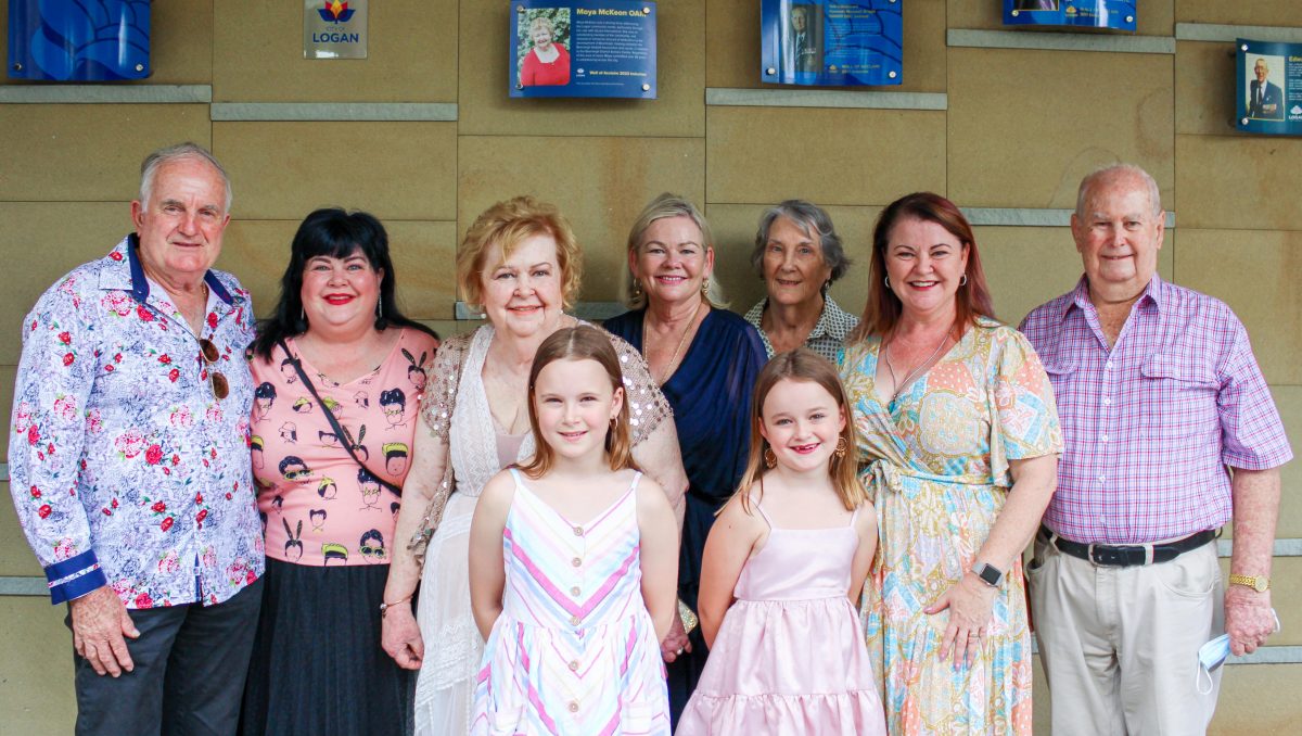 The family of Ms Moya McKeon OAM. City of Logan Wall of Acclaim