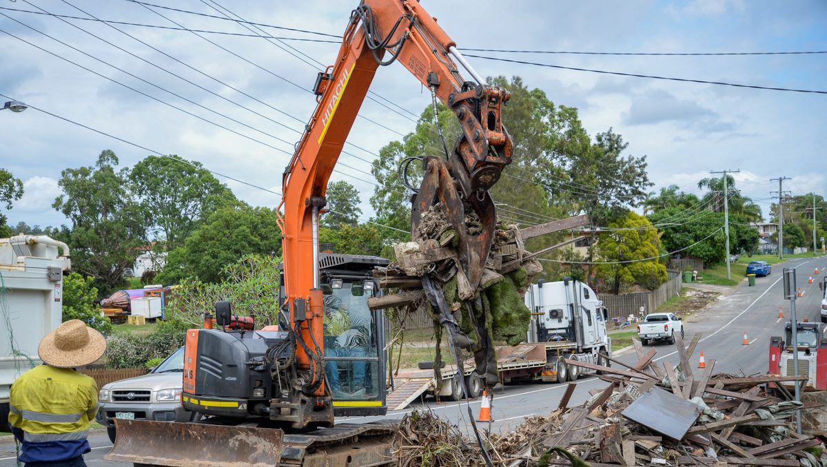 Flooding clean-up at Beenleigh.