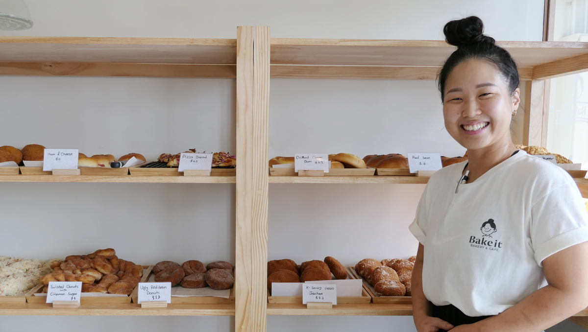 Baker Eunji Shin at Bake It, a Korean bakery in Logan Australia.