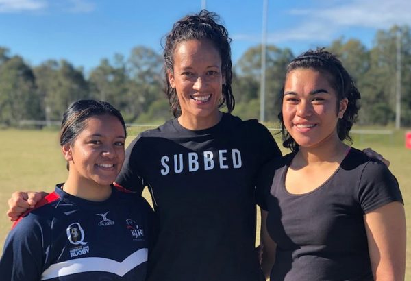 Kirby Sefo with some of her students.