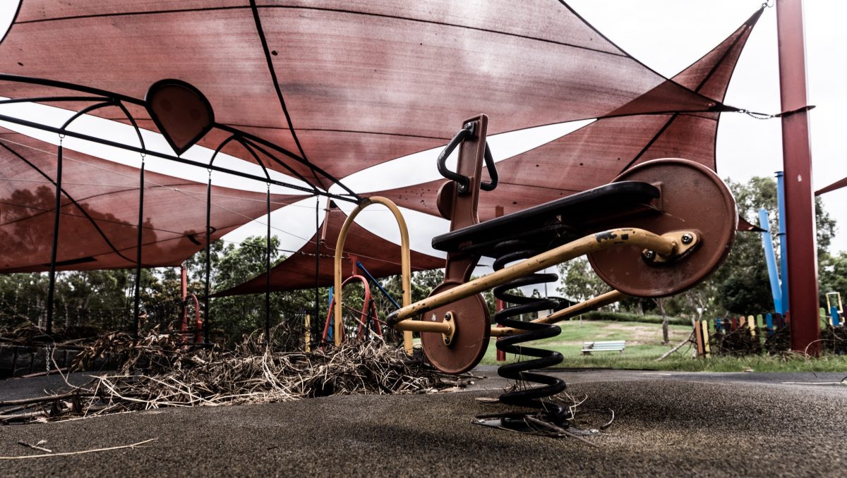 Flood damage at Logan River Parklands in Beenleigh