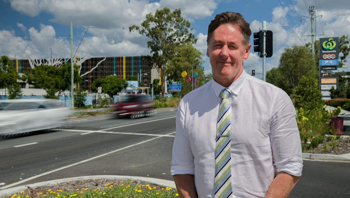 Mayor Darren Power at Loganlea Rd