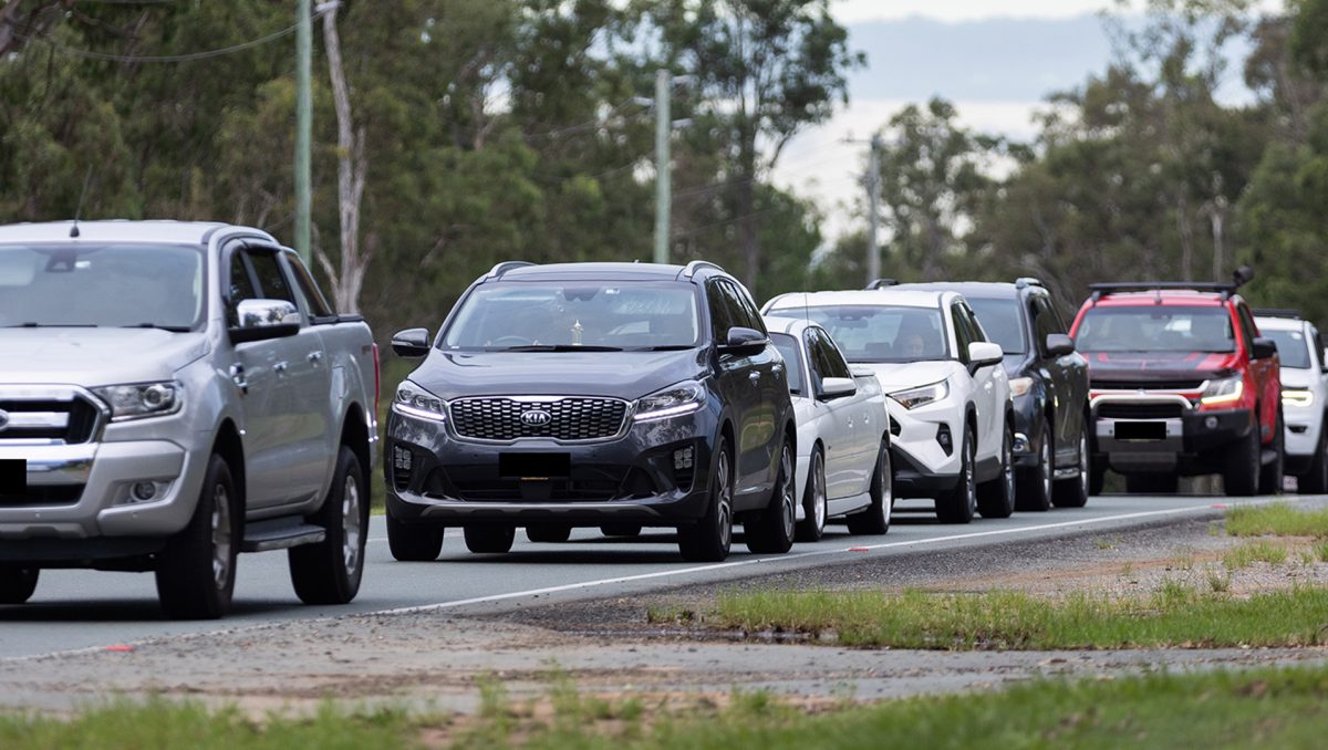 Traffic on road