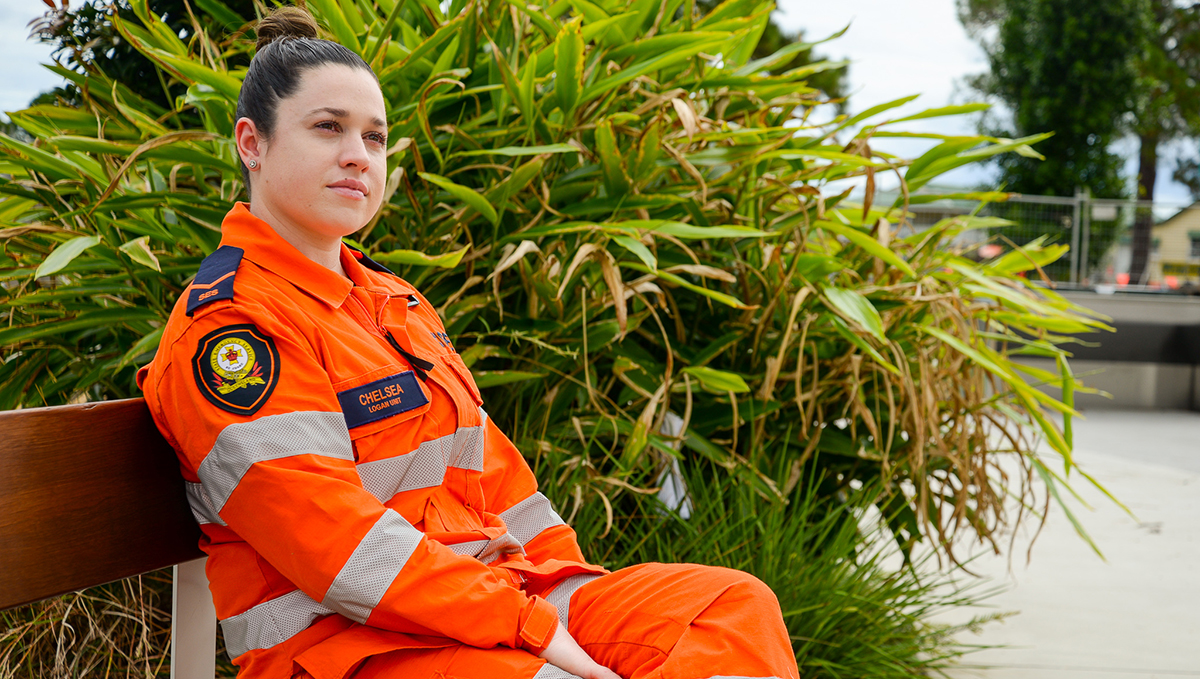 Logan Village SES volunteer Chelsea Grewcoe.