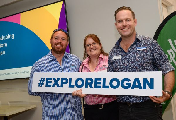 The Explore Logan launch, featuring Chair Deputy Mayor Jon Raven with Thom and Ann’s directors Scott and Fiona Roebig.