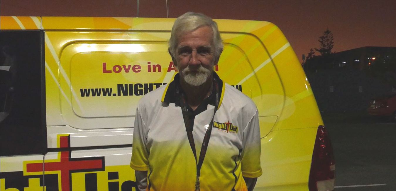 Bob, a volunteer with Nightlight