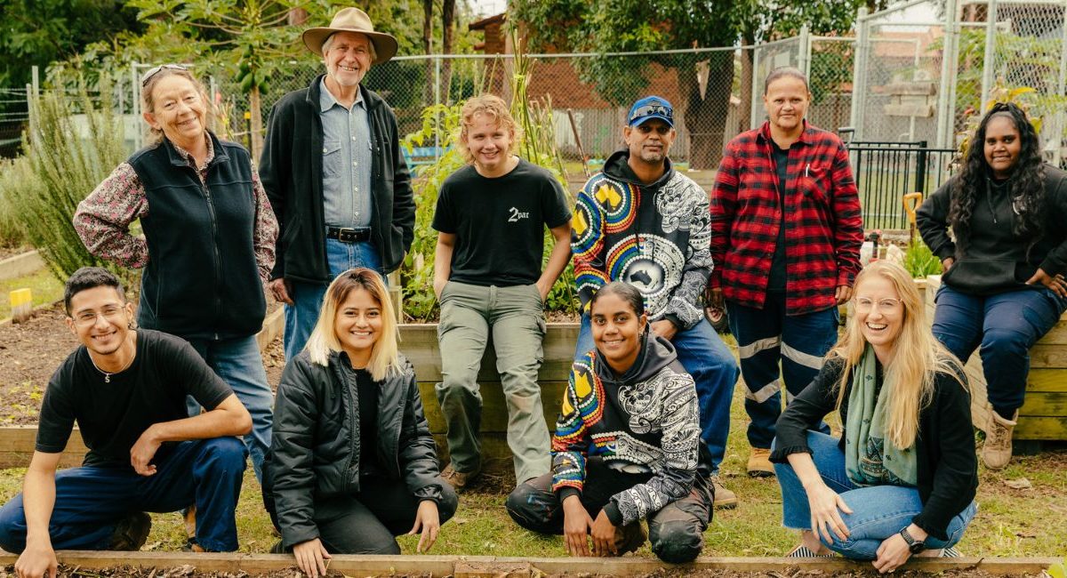 Cr Lisa Bradley with the team from the Little Vege Patch community garden