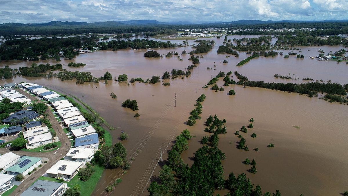Flooding at Logan Reserve in March 2022.