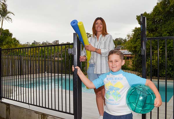 Rochedale South mum Natasha Pegg is a pool safety hero for her son Braxton.
