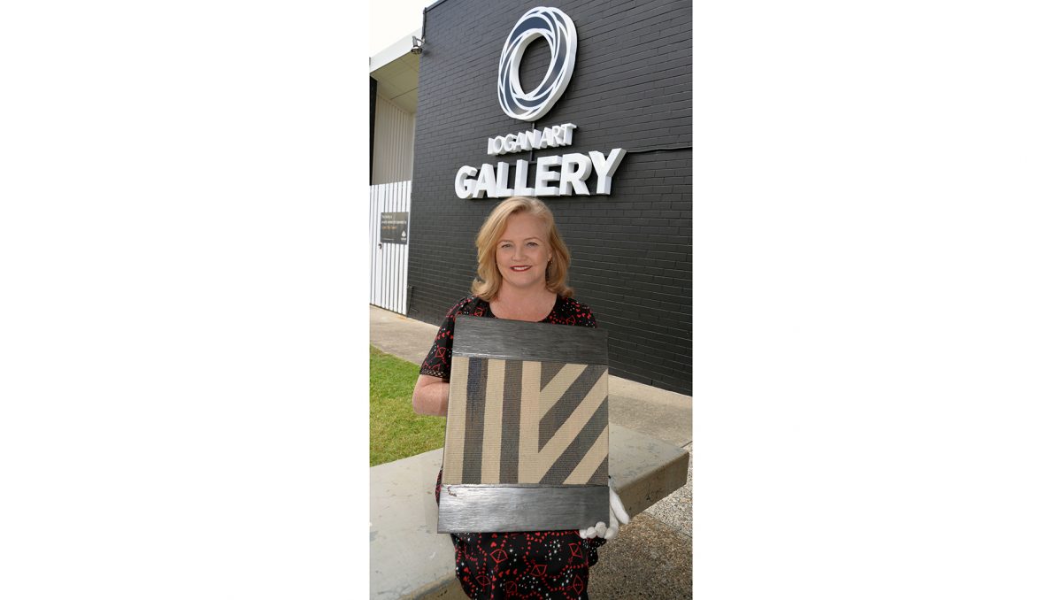 City Lifestyle Chair, Councillor Laurie Koranski with one of the works set to be displayed from Robyn Daw who was Logan City Council’s Creative Industries Program Leader from 2012 until her death last January.