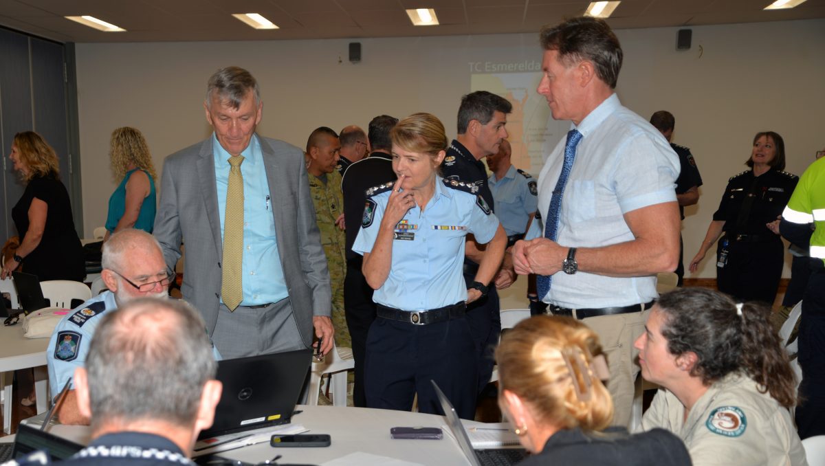 An image of Mayor Power (right) at the multi-agency 1-in-500 years flood exercise last October.