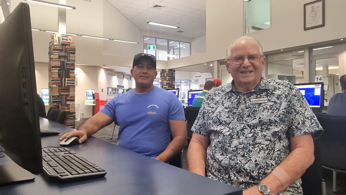 Volunteer Ian and Mohammad Volunteer Ian and Mohammad