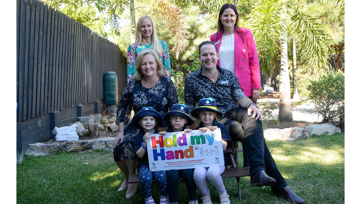 Deputy Mayor Laurie Koranski, middle left, with, clockwise, Cr Miriam Stemp, Cr Natalie Willcocks and Cr Jon Raven. Children are Grace Banks, Aleksander Corcoran and Claire Miller.