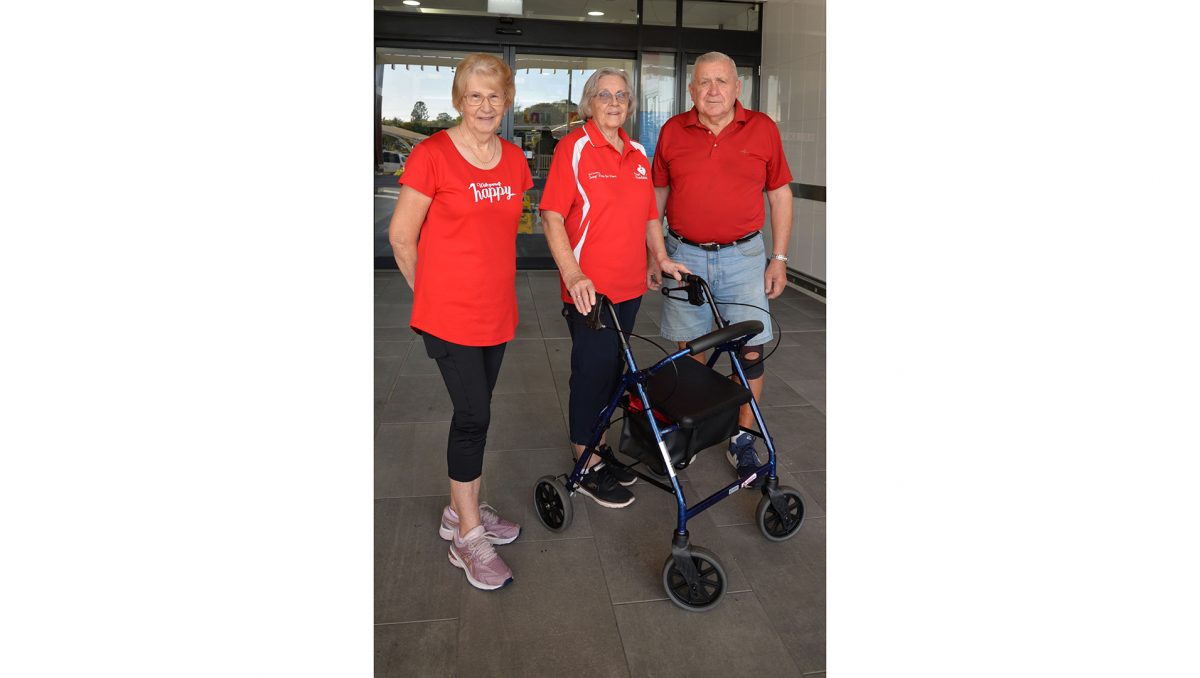 Enjoying the benefits of walking are Woodridge Wanderers members (from left) Carol Gould, Alison Gentles and Joe Skorupski.