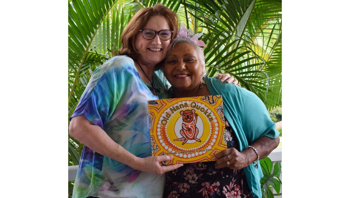 Author, artist, performer and Yamatji Noongar storyteller Aunty Rhonda Collard-Spratt and author Jacki Ferro will bring to life their new book Old Nana Quokka at Logan Libraries to celebrate NAIDOC Week.