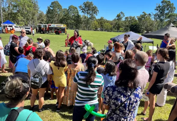 A big crowd was on hand at Oates Park for a community fun day organised by Woodridge Neighbourhood Watch Group.