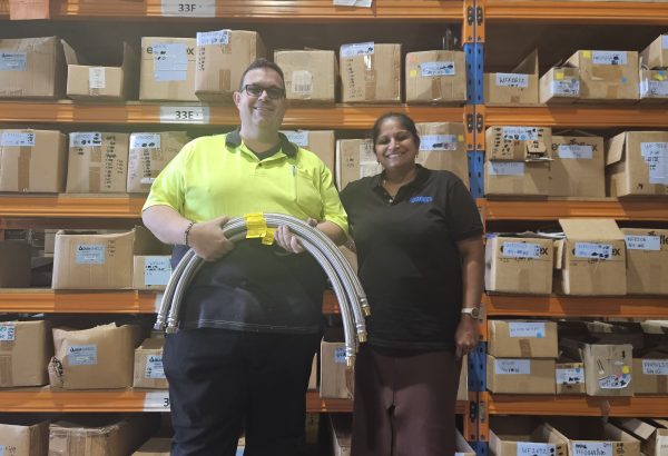 Andrew and Rita at the Aquaknect premises in Meadowbrook