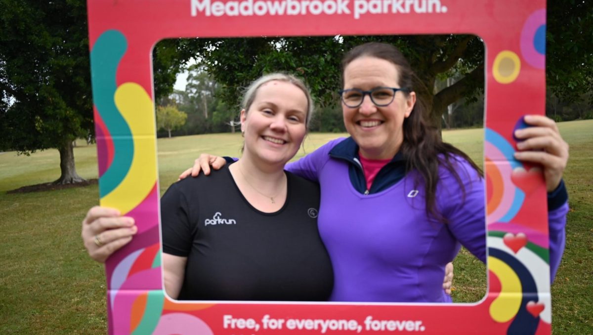 Michaela and Hayley, event directors at Meadowbrook parkrun