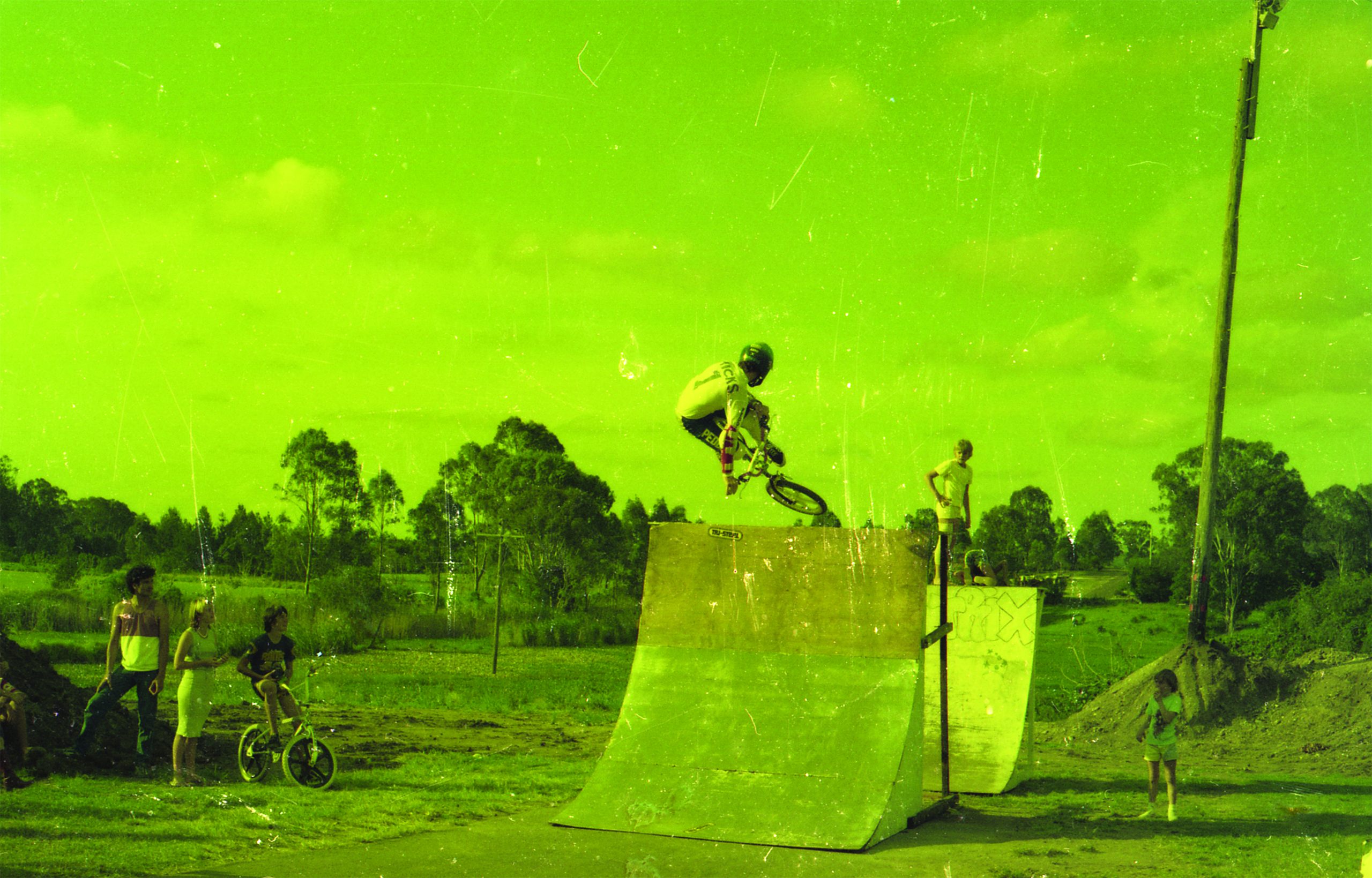An image from Ross Lavender's book Transition: 40 years of Beenleigh BMX Park
