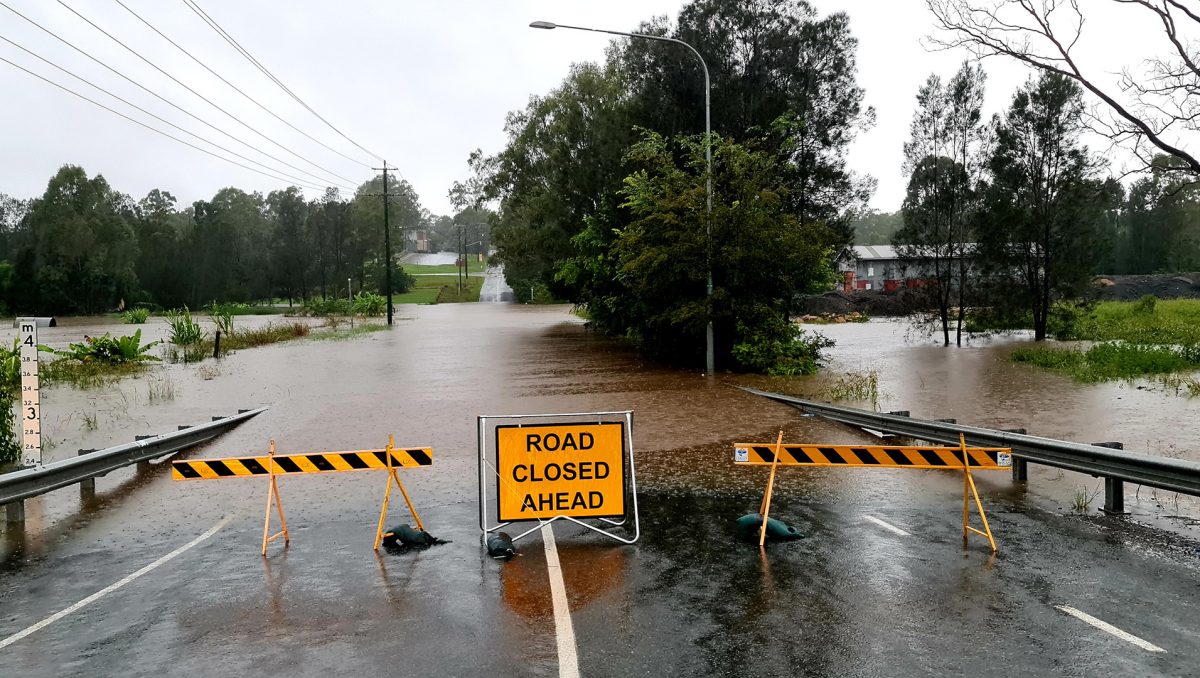 Easterly Street in Waterford during the 2022 floods.