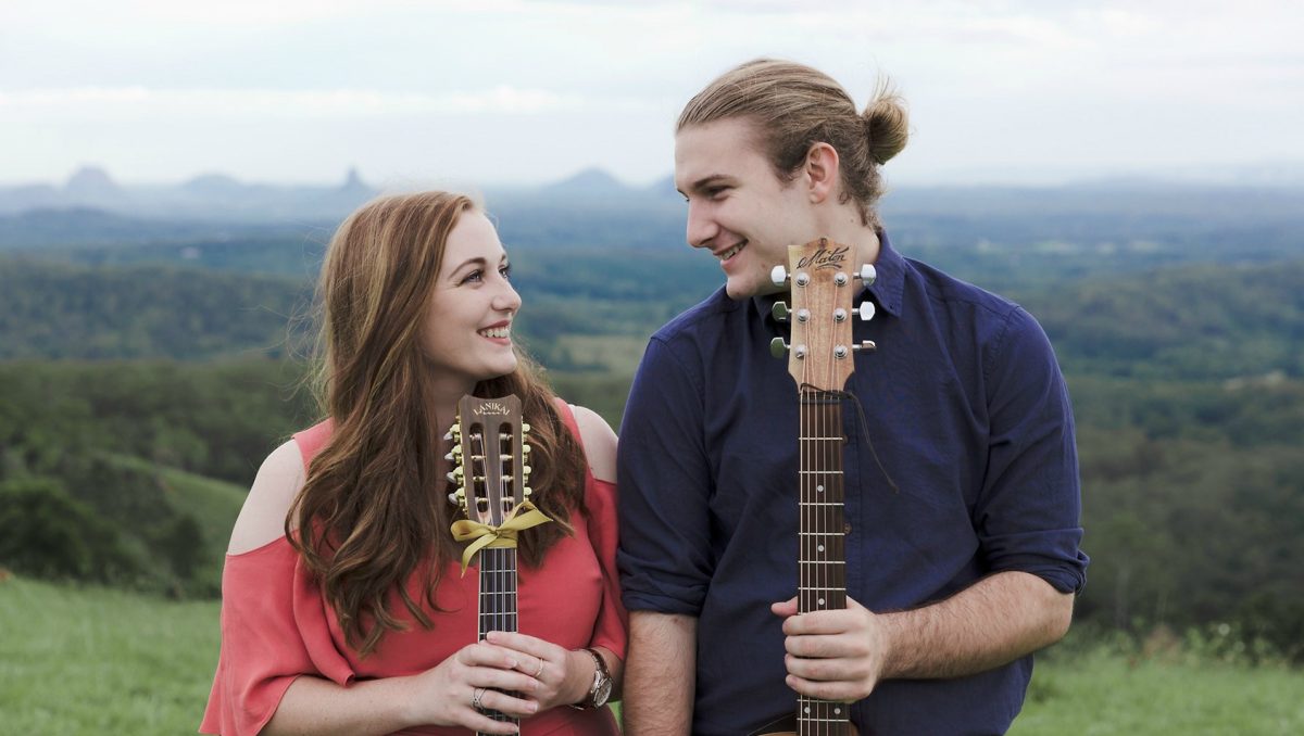 Acoustic duo Johanna & Jayden join the line-up of musical talent on the big stage.