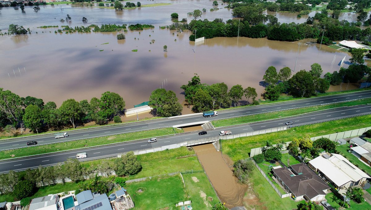 Tansey Park in Tanah Merah during the 2022 floods.