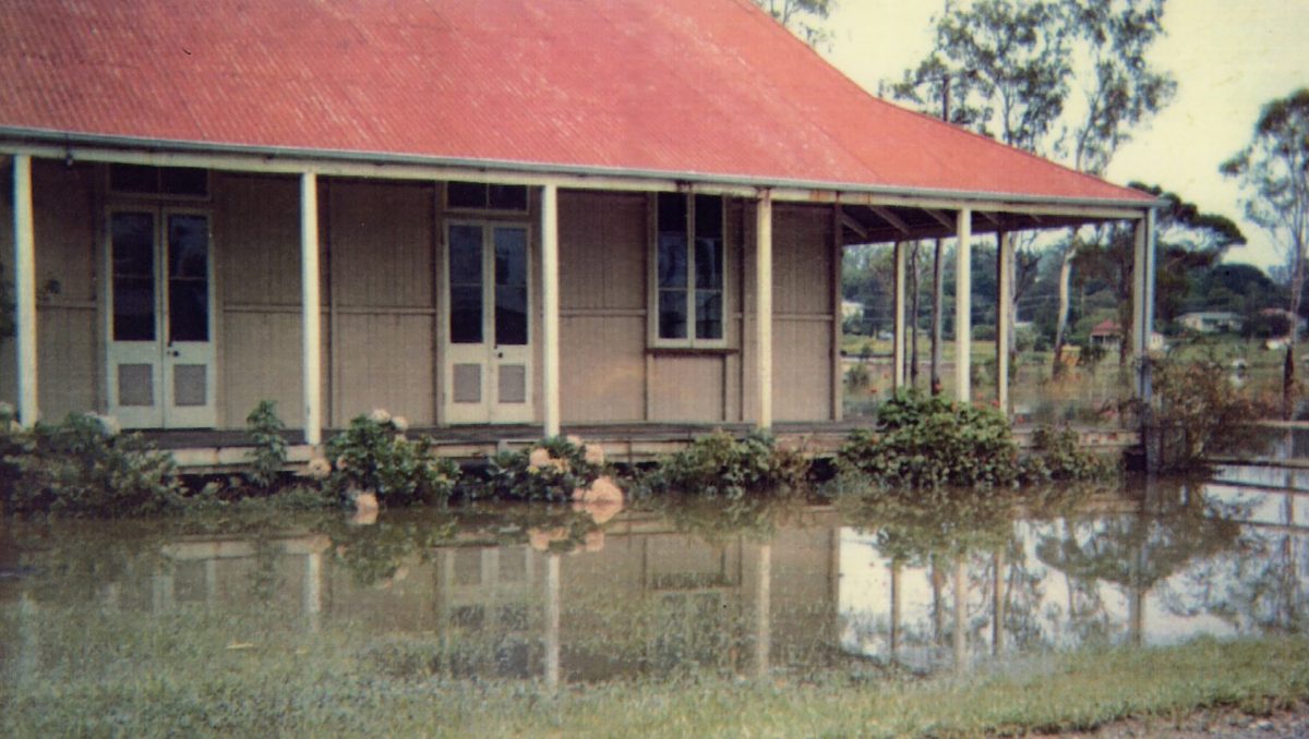 The Kingston Butter Factory office during flooding in January, 1974. [CREDIT - LCC Libraries]