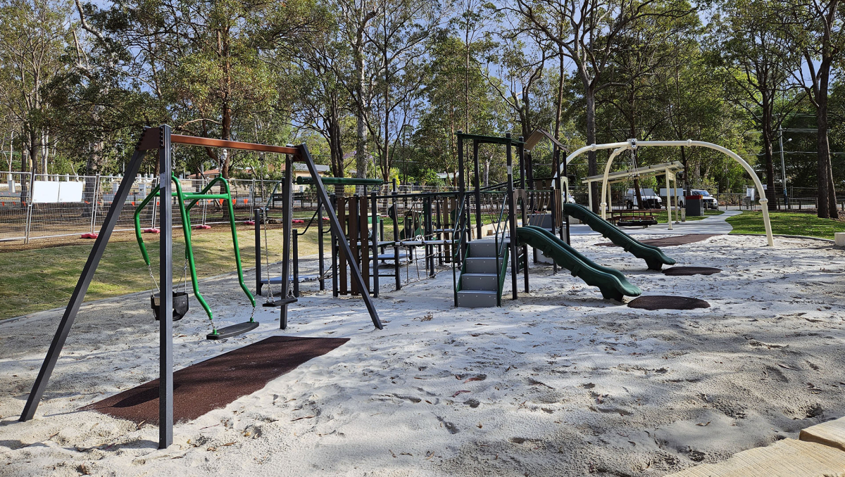 New play equipment is among the upgrades to Lincoln Green Park in Forestdale.