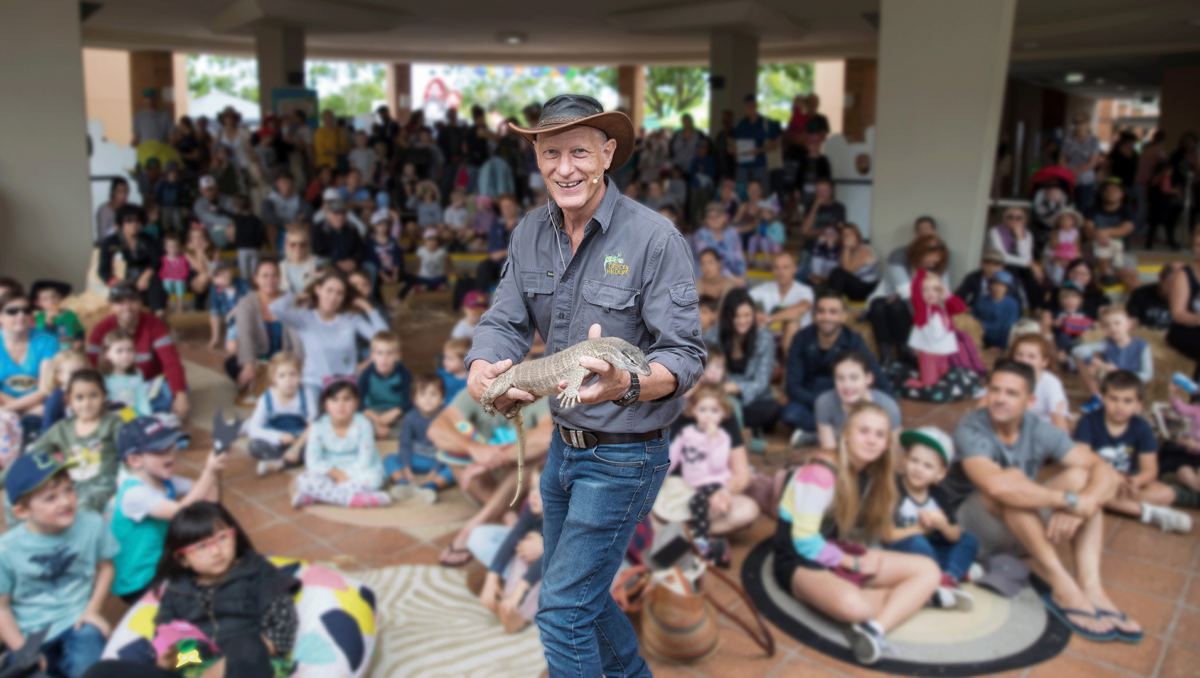 Children will be able to get up close with native animals at Logan Libraries school holiday sessions with Martin Fingland from Geckoes Wildlife.