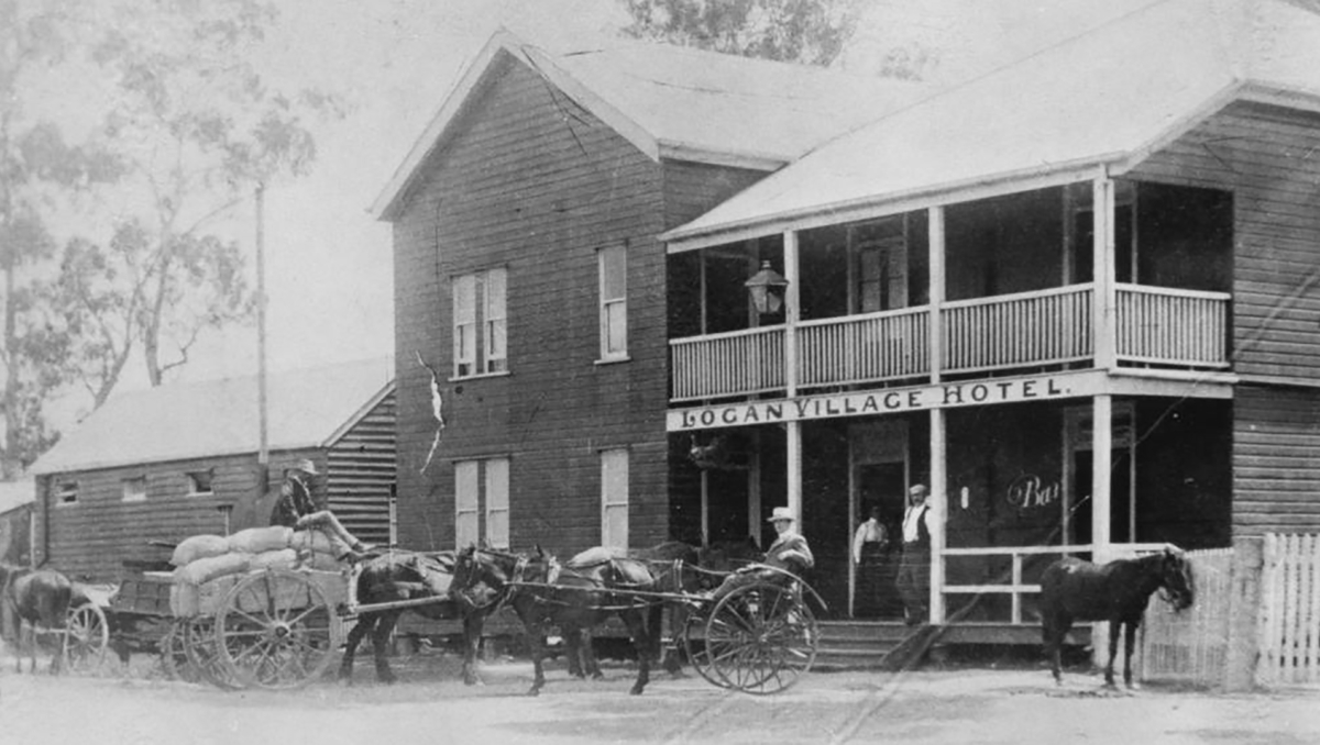 An old image of Logan Village Hotel Photo courtesy State Library