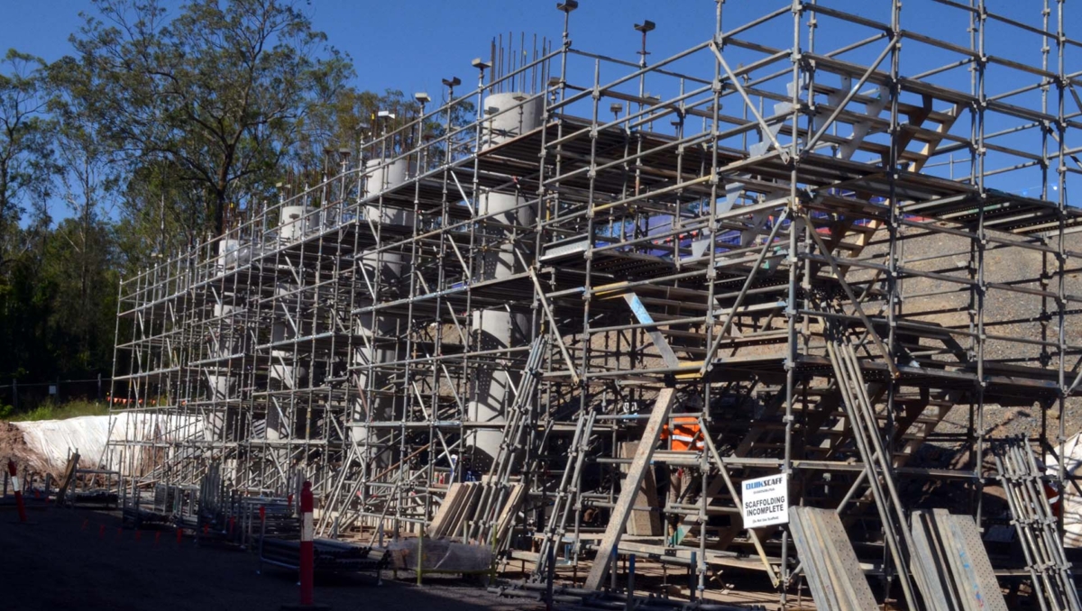 The eastern side of the new Norris Creek Bridge under construction.