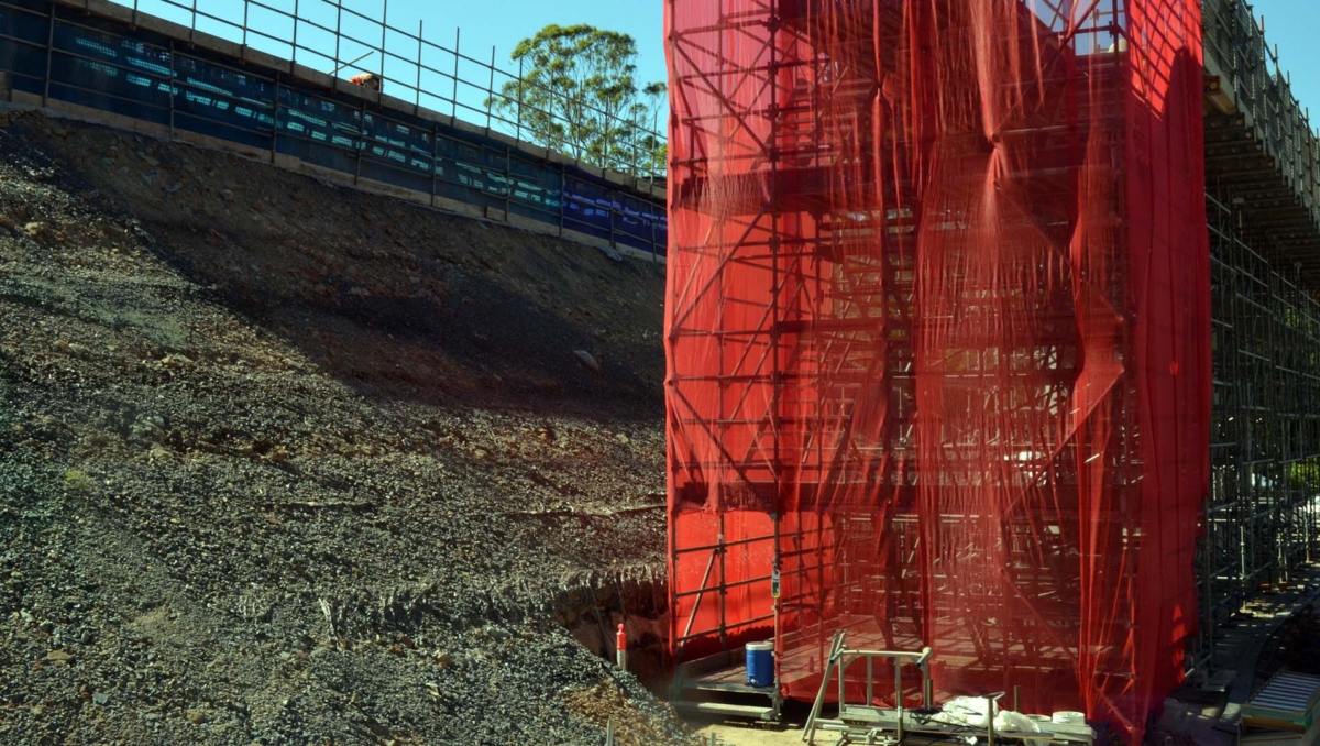 The western side of the new Norris Creek Bridge under construction.