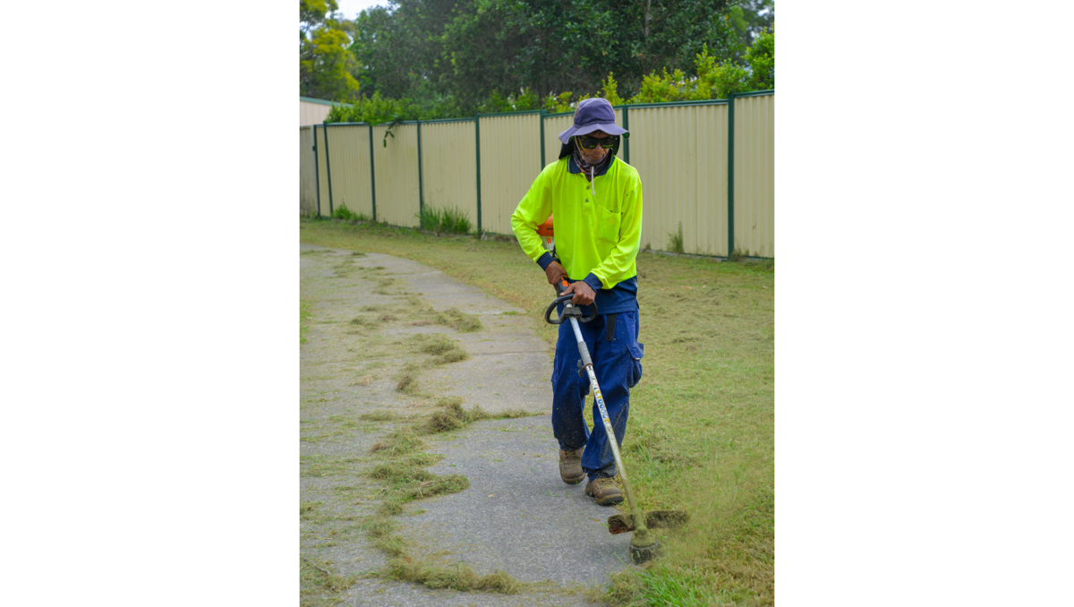 Overgrown grass in Crestmead Park was among the targets for Council mowing crews this week.