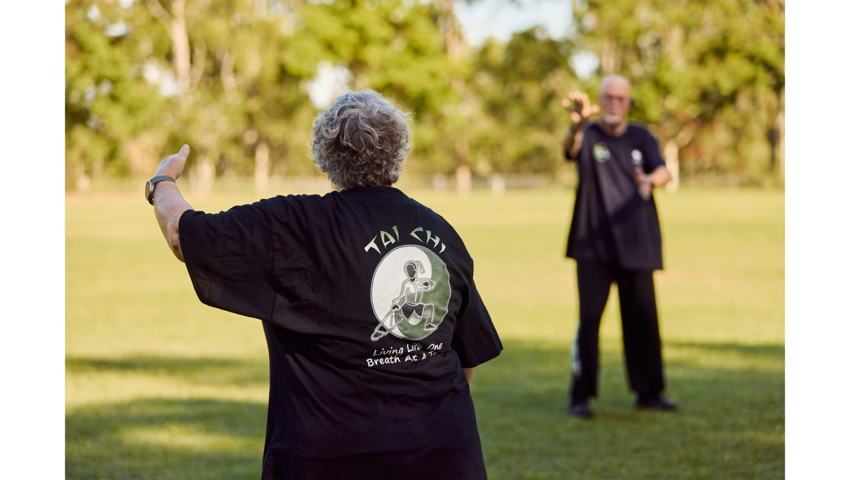 The Greenbank Tai chi class in action.