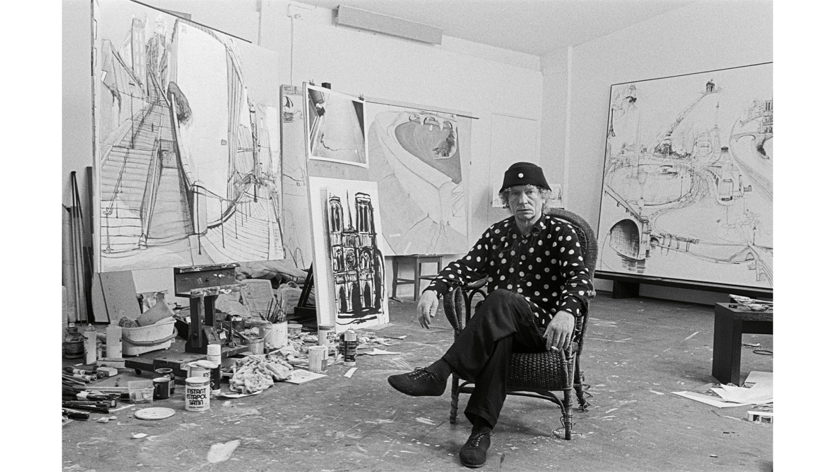 Brett Whiteley in his Surry Hills studio, Sydney, 1990, photo © Andrew Fisher