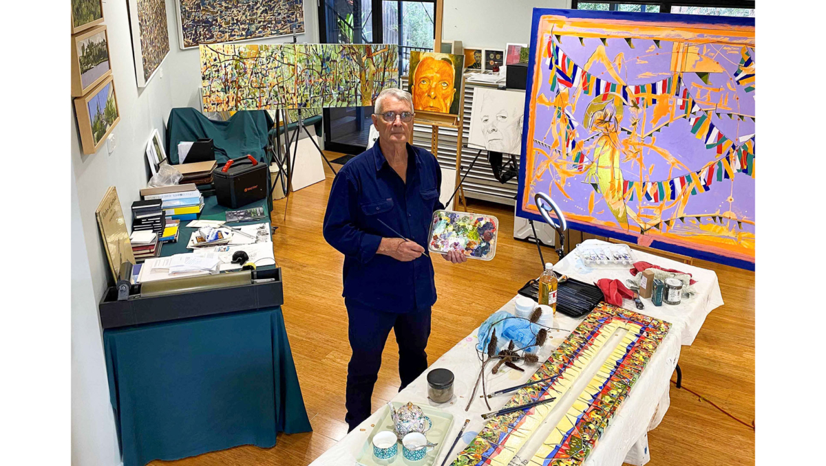 Artist Richard Blundell looks forward to welcoming people to his City of Logan studio as part of a special bus tour being held in association with the Brett Whiteley exhibition.