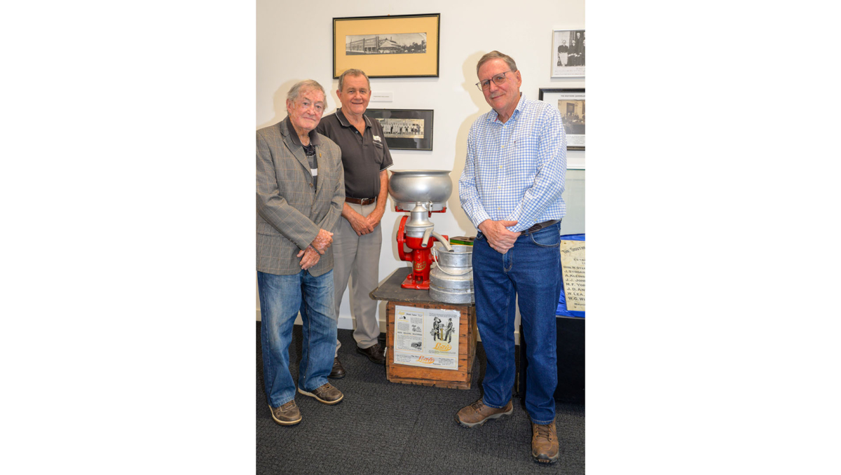 Barry Seeleither (left) has participated in an oral history project run by Geoff Kerkow (centre) and Paul Casbolt which will be discussed at the upcoming Family History Mini Fair.