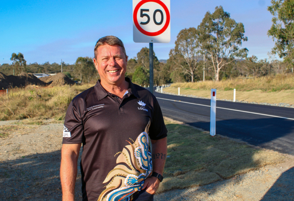 An image of Cr Scott Bannan on Ann Street in Jimboomba.
