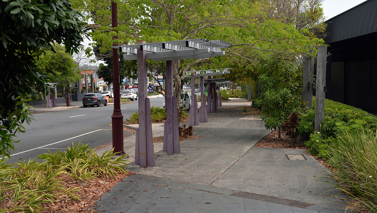 An image of Fitzgerald Avenue in Springwood where additional streetscape upgrades are on the way.