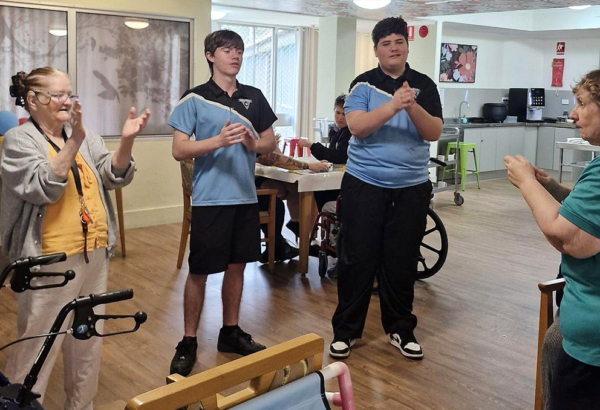 Kingston College and residents at Trinder Park Aged Care